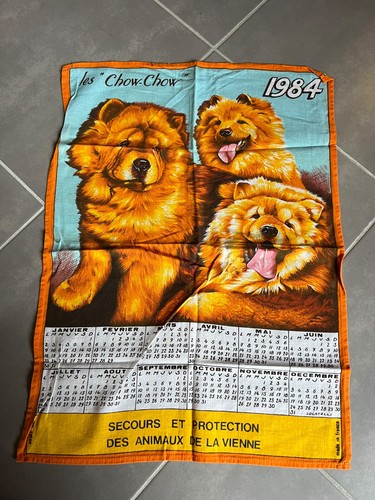 Torchon calendrier ancien - torchon,