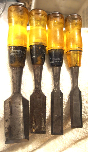 Set lot stanley chisel - ,#, lot,stanley