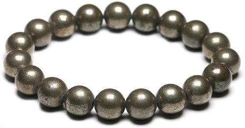 Bracelet perles 10mm - perles, pyrite