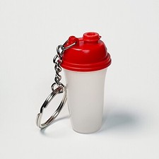 RARE Vintage Miniature Bottle TUPPERWARE Red Pitcher Shaker Keychain Box