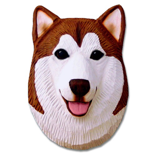 Figurine plaque tête malamute - figurine,