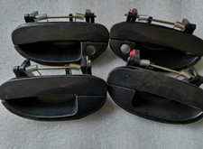 Set 4 Outside EXTERIOR Door Handle Black for DAEWOO Nubira