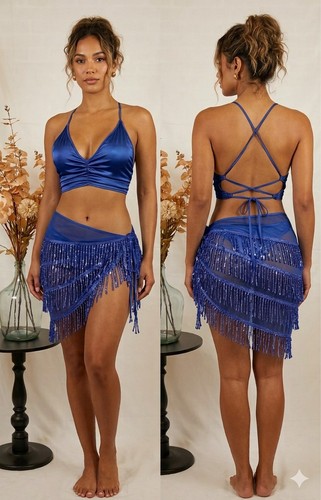 Handmade royal blue satin - handmade,