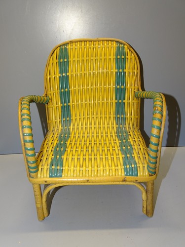Joli fauteuil osier miniature - -joli,