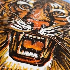 ancienne plaque émaillée TIGRE BOCK - authentique et signée EAS