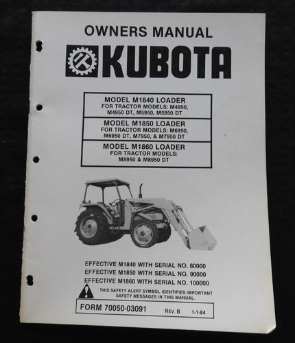 Kubota tracteur m1840 m1850 - kubota,