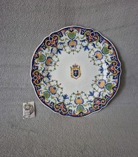 Assiette / plat Desvres faïence de Rouen Ch. Fourmaintraux Courquin 28.5 cm