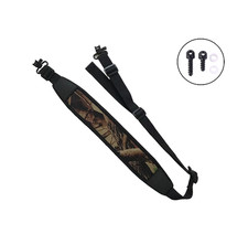 Bretelle néoprène noire carabine de chasse + 2 vis grenadières
