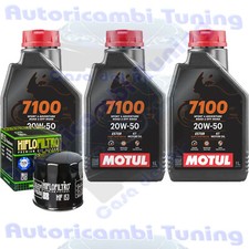 Kit D'Entretien Huile Motul 7100 20W50 + Filtre Pour Scooter Gilera 125 Arcore