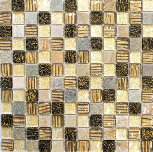 Mosaïque verre marron - mosaïque,