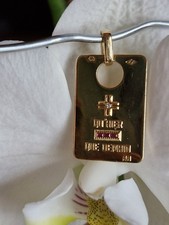 Médaille D'amour Augis Or 18 Cts, Diamant, Rubis, 2,68grs