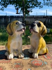 Set of Beagle PuppyDog Figurines, Realistic, In Good Condition Decor, Great Gift