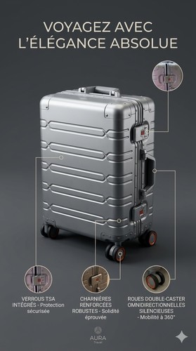 Valise cabine en aluminium - 20",