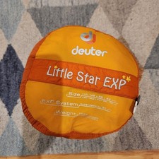 Deuter Little Star EXP Sleeping Bag: Orange 155-145cm length (Never used)