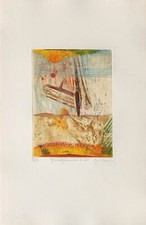 René CARCAN MACULIFORME DANS LE CIEL 1990 gravure signée