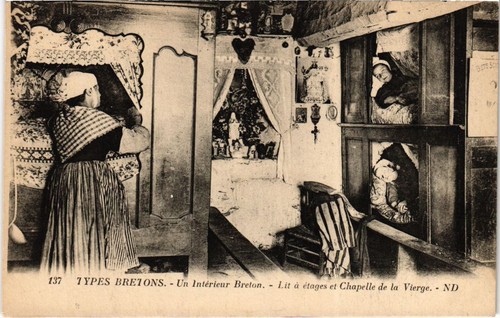 Cpa interieur breton - cpa,
