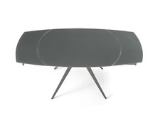 Table À Manger En Verre Anthracite Extensible Design Moderne CIC-598