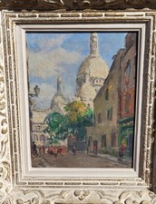Signed painting.  Sacré-Cœur Montmartre Paris. Oil painting on canvas.