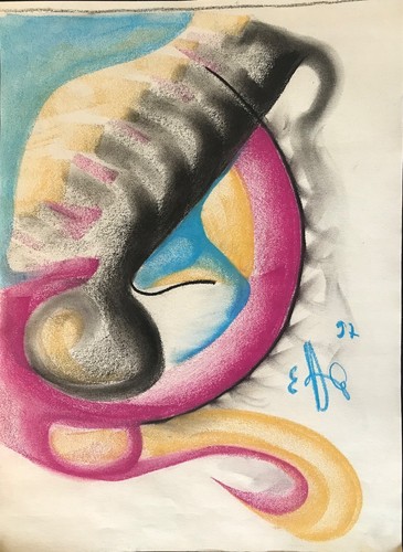 Pastel art contemporain - ,