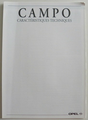 Brochure opel campo - brochure,