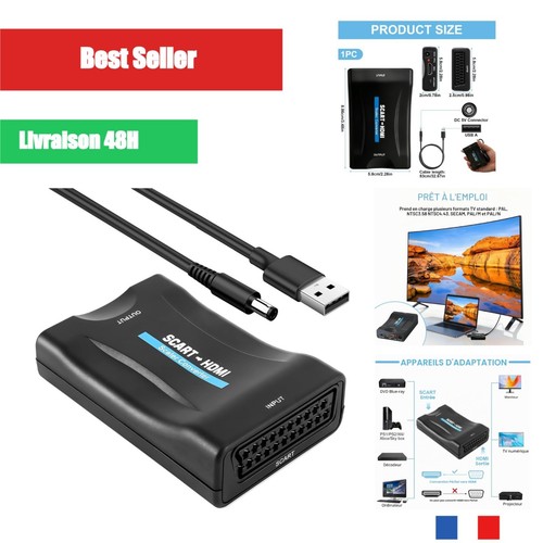 Adaptateur péritel vers hdmi - péritel,