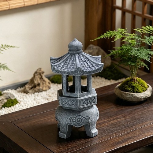Lampe led pagode - en, pierre