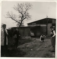 ANTIQUE PHOTO - VINTAGE SNAPSHOT - PETANQUE BALL SET - LAWN BOWLING 8