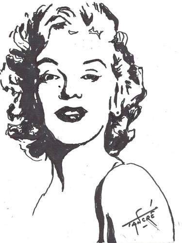 Original portrait maryline - original, of