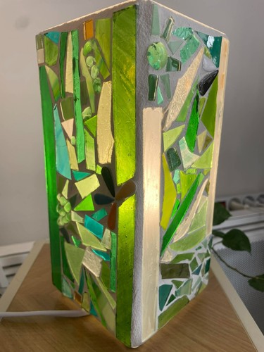 Lampe mosaïque verre - en,