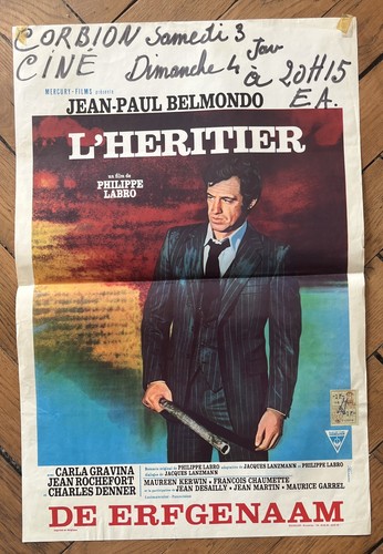 Heritier 38x56 affiche belge - l'heritier,