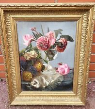 AUG DESGOFFE . Bouquet of Roses. Oil painting on canvas.