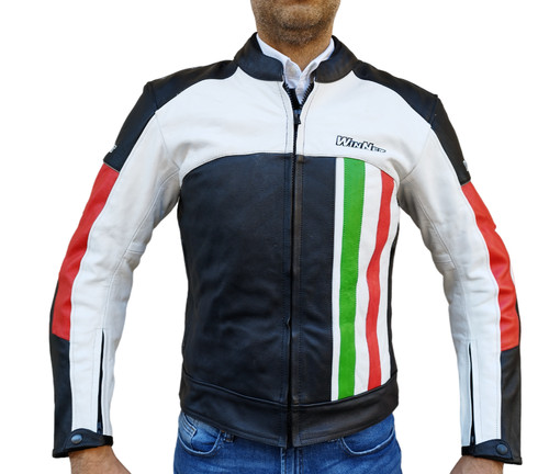 Veste moto cuir véritable - veste, en