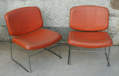 Paire fauteuils design 70 - design,
