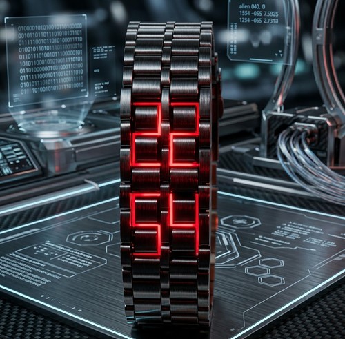 Montre numérique métal - montre,