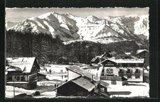 Old postcard Valberg, Hotel Chalet Suisse and Hotel Les Melezes 1959 