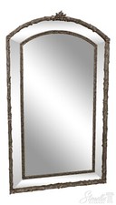 58646EC: Silver Decorated Finish Faux Bois Branch Form Mirror