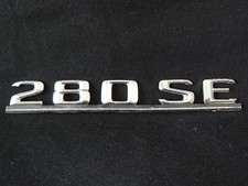 Mercedes 280 Se. Badge Vintage car, cabriolated. dico loft 