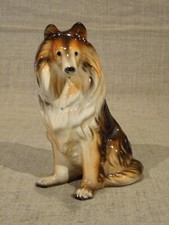 Statuette de chien colley  en