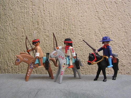 Playmobil indiens et soldat - playmobil, :