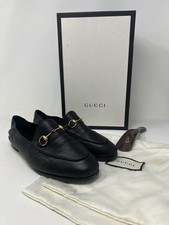 Gucci Agnello Plonge Collapsible Shoe Loafers Black Leather 38.5 EUR