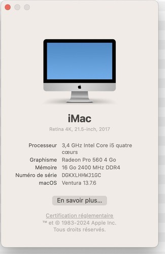 Apple imac retina 4k - retina, (1