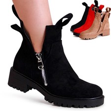 Bottes Biker Velours Pour