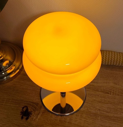Lampe verre orange clair - lampe,