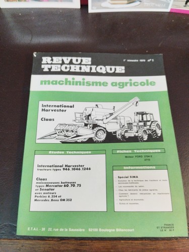 Revue technique machinisme - revue,