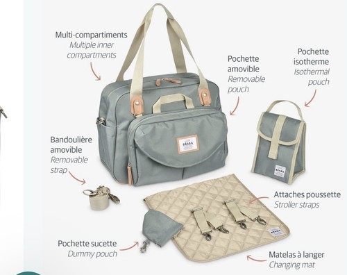 Beaba geneve diaper bag - beaba,