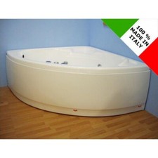 Baignoire d'angle avec hydromassage 130x30 cm