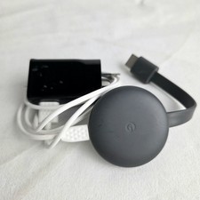 Google Chromecast 3rd Gen NC2-6A5 HDMI Streamer Tested Includes Power Adapter