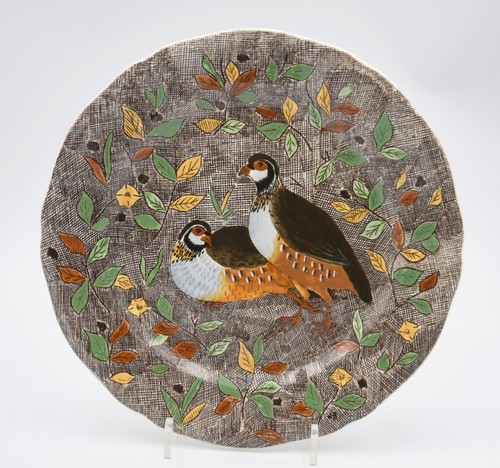 Assiette plate faïence - , de