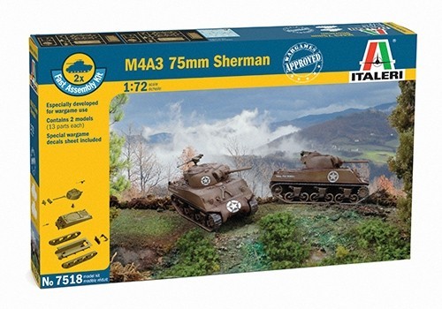Italeri 7518 char m4a3 - m4a3, 75mm