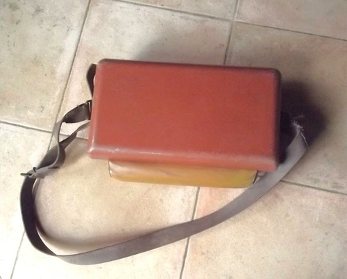 Ancienne sacoche cuir - , de
